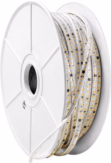 Striscia led 220v c.a. ip65 bianco neutro 4500k led smd dimmerabile 25.000h illuminazione interna ed esterna *** lung...