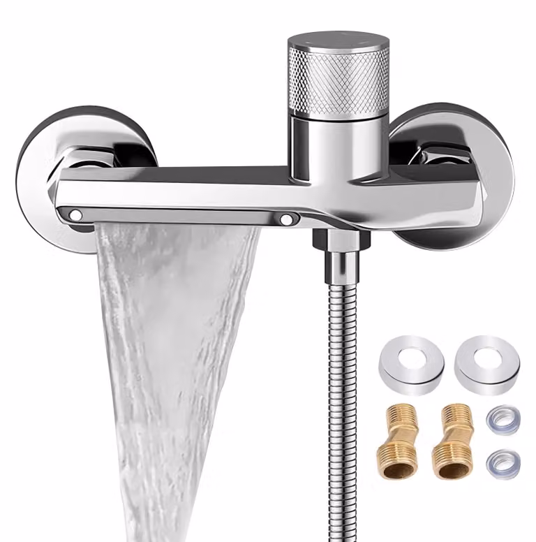 Rubinetto doccia con termostato e erogatore a cascata per bagno