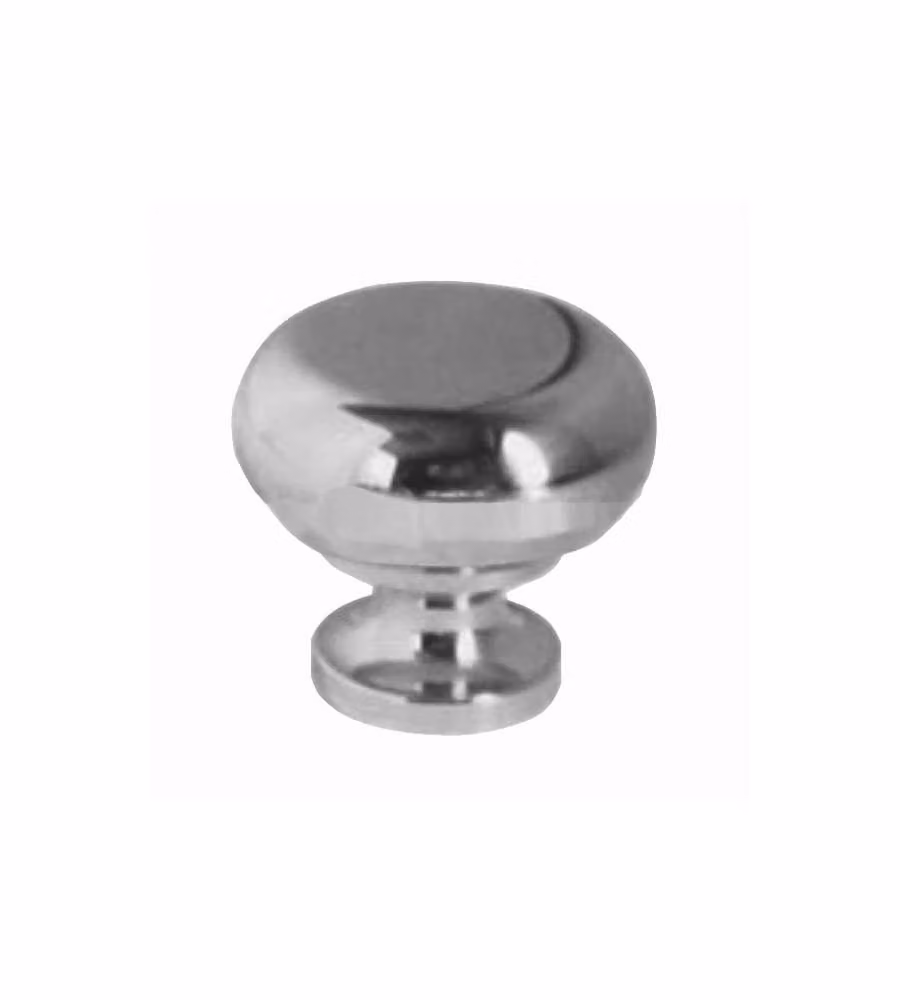 Pomolo Tondo Ottone Cromato Mm 25