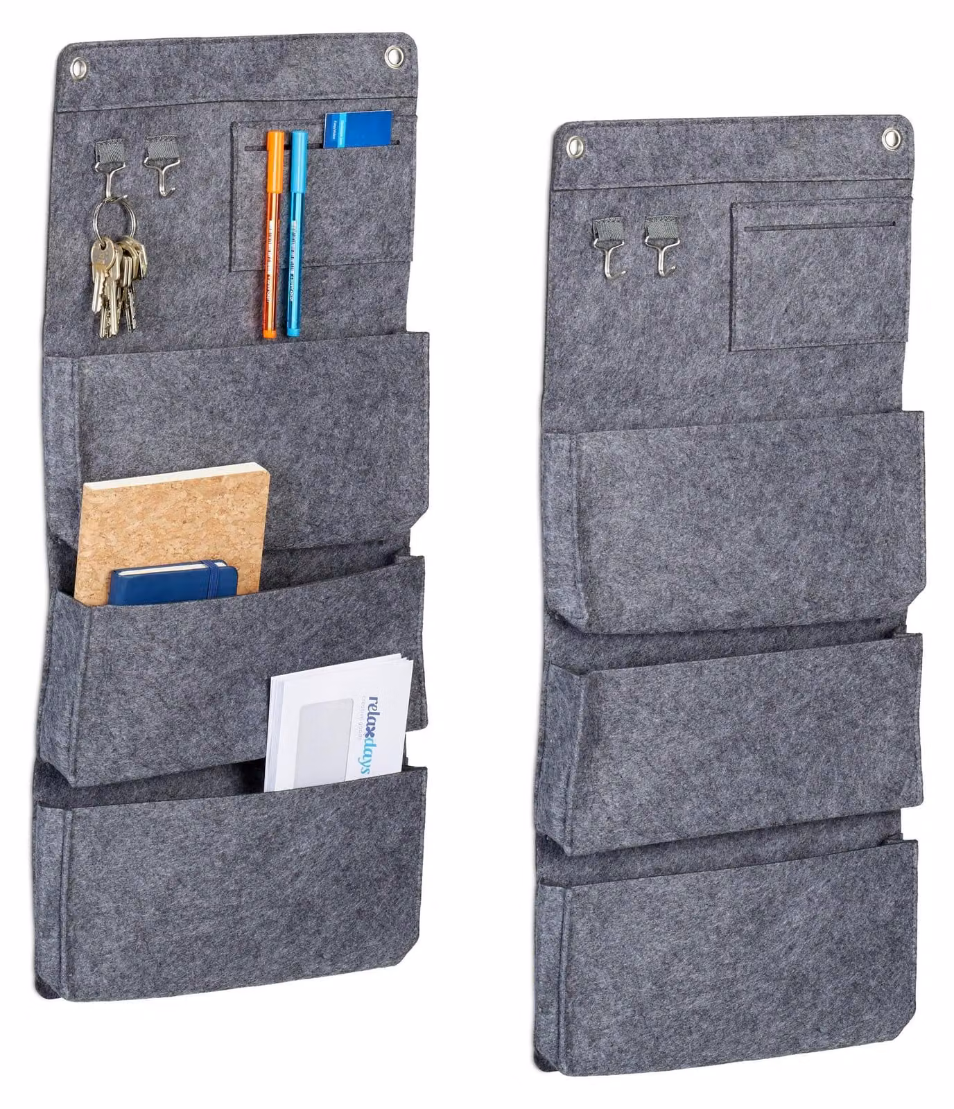 Omgoods - Set di 2 sacche appendibili con 4 scomparti