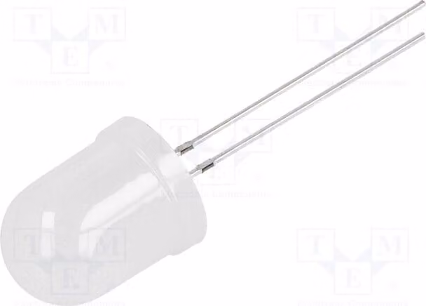 2 LED, diametro 10 mm, 20 mA, luce bianca fredda, 3-5 V, 1120-1560 mcd. Lente: diffusore OSW5YSA132A, speciale
