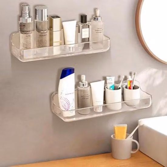 Cabine doccia autoadesive trasparenti – Ampie e pratiche soluzioni di stoccaggio per bagno e cucina