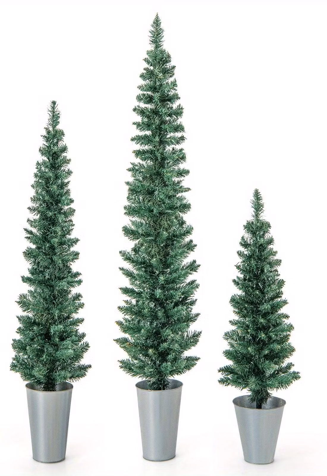 Albero di Natale artificiale - Albero di Natale decorativo - Albero di Natale finto - Decorazioni natalizie - Albero di Natale da tavolo - Set da 3