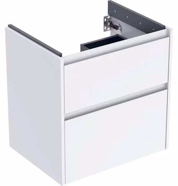 Geberit Renova Plan armoire sous lavabo, avec deux tiroirs, 59,5x60,6x44,6cm, 504.027.01.1, 504.027.01.1