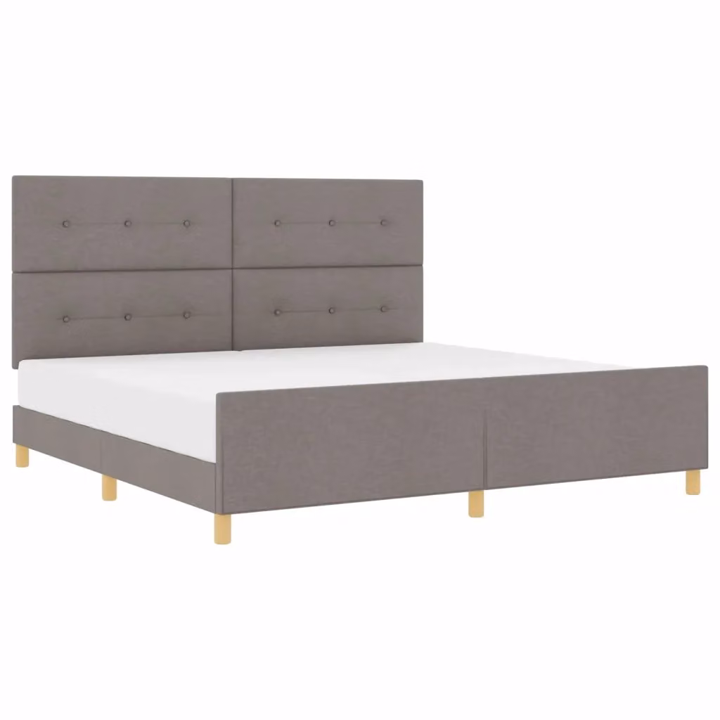 Struttura del letto con testiera Talpa vidaXL in tessuto e legno, L/P: 200 x 200 cm – 2