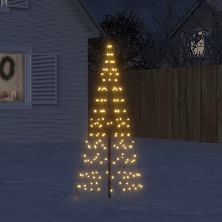 Albero di Natale LED vidaXL verde con 200 luci bianco caldo, Altezza: 180 cm