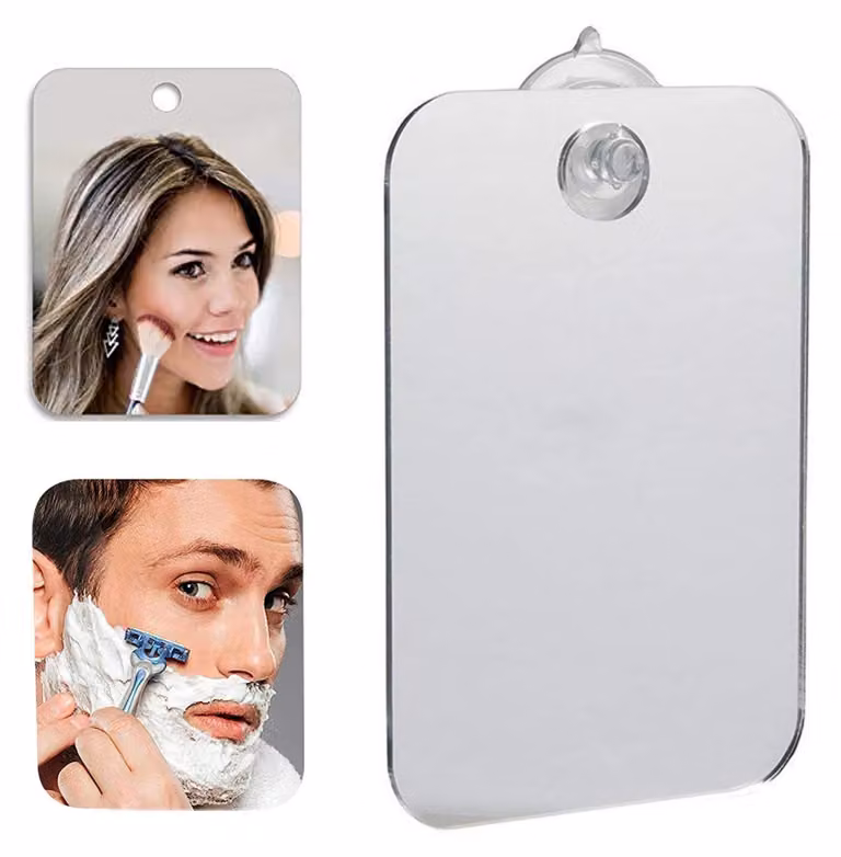 Solidchoice - 2 specchi per il rasoio - Specchi antiappannamento per doccia e viaggi