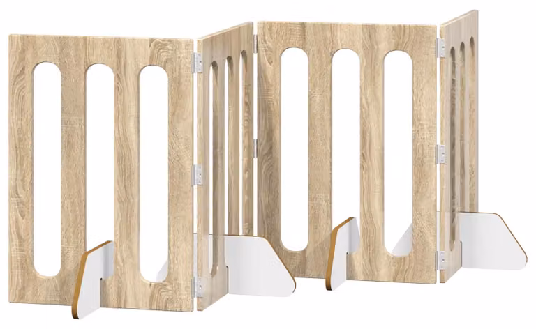 Recinto pieghevole per animali 4 pcs Rovere Sonoma