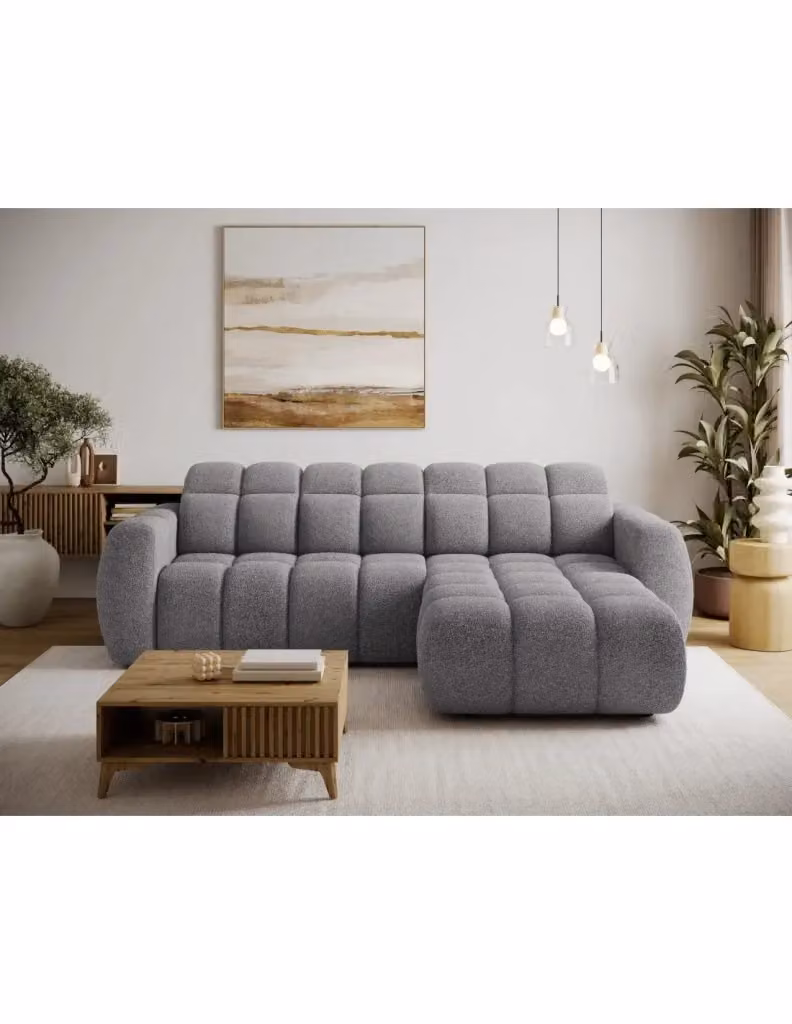 Divano ad angolo elettrico FANOTI MEUBLORAMA 3 posti grigio con angolo destro, L/P/H: 288 x 200 x 105 cm – 2