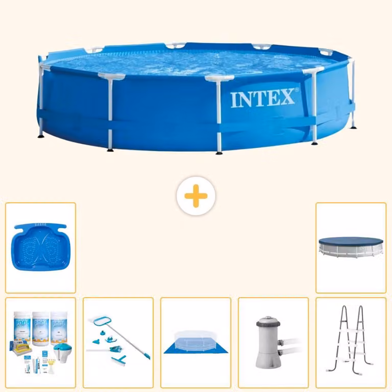 Piscina autoportante rettangolare - 366x76 cm - 8 pezzi - Modello S20436