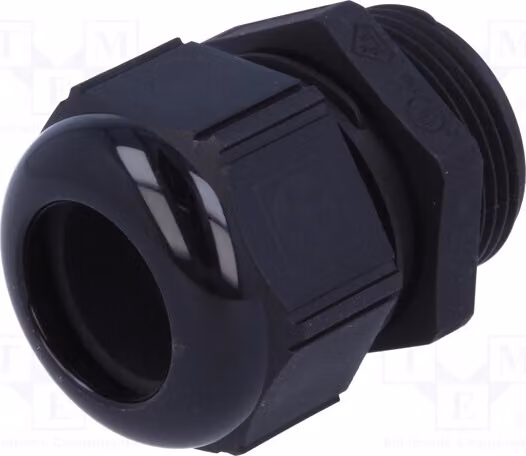 1 x Raccordo per cavo IP68, filettatura M25, materiale: nero, UL94V-2, codice prodotto: 53111230, per cavi di sezione 1,5