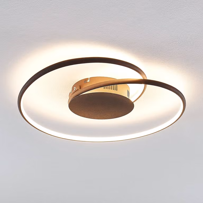 Plafoniera a LED Joline Lindby, Marrone / Ruggine, Soggiorno / Sala da pranzo, Metallo, Moderno, Plafoniera LED