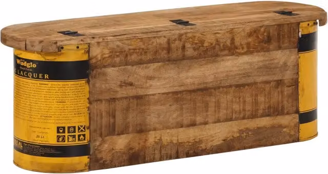 Panca Portaoggetti-Credenza 120x30x40cm Legno Massello Recupero