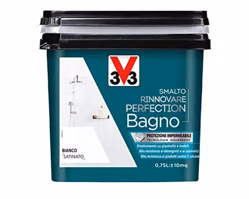 V33 Smalto Rinnovare Perfection Bagno Bianco Satinato 0,75 L