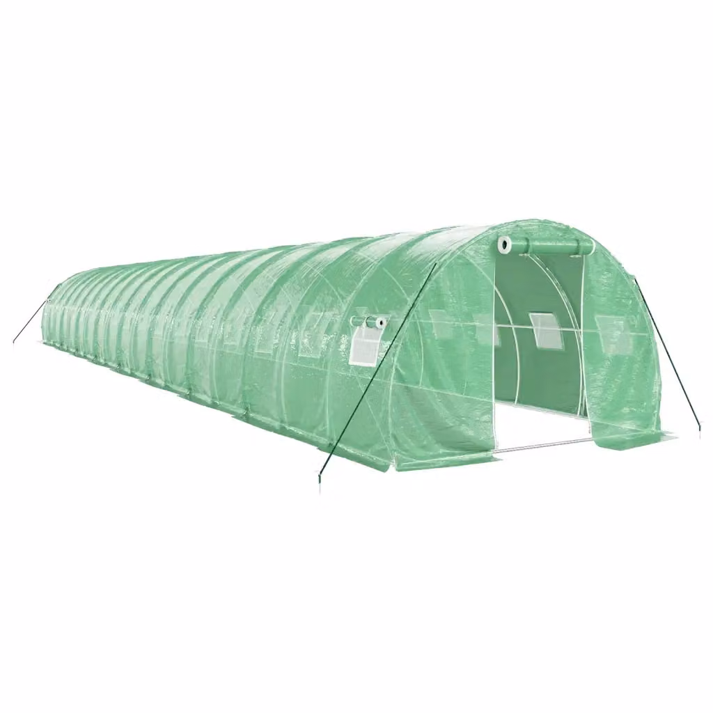 Serra Videx con Telaio in Acciaio Zincato Verde e Copertura in Policarbonato L: 18 m, P: 3 m, H: 2 m – 2