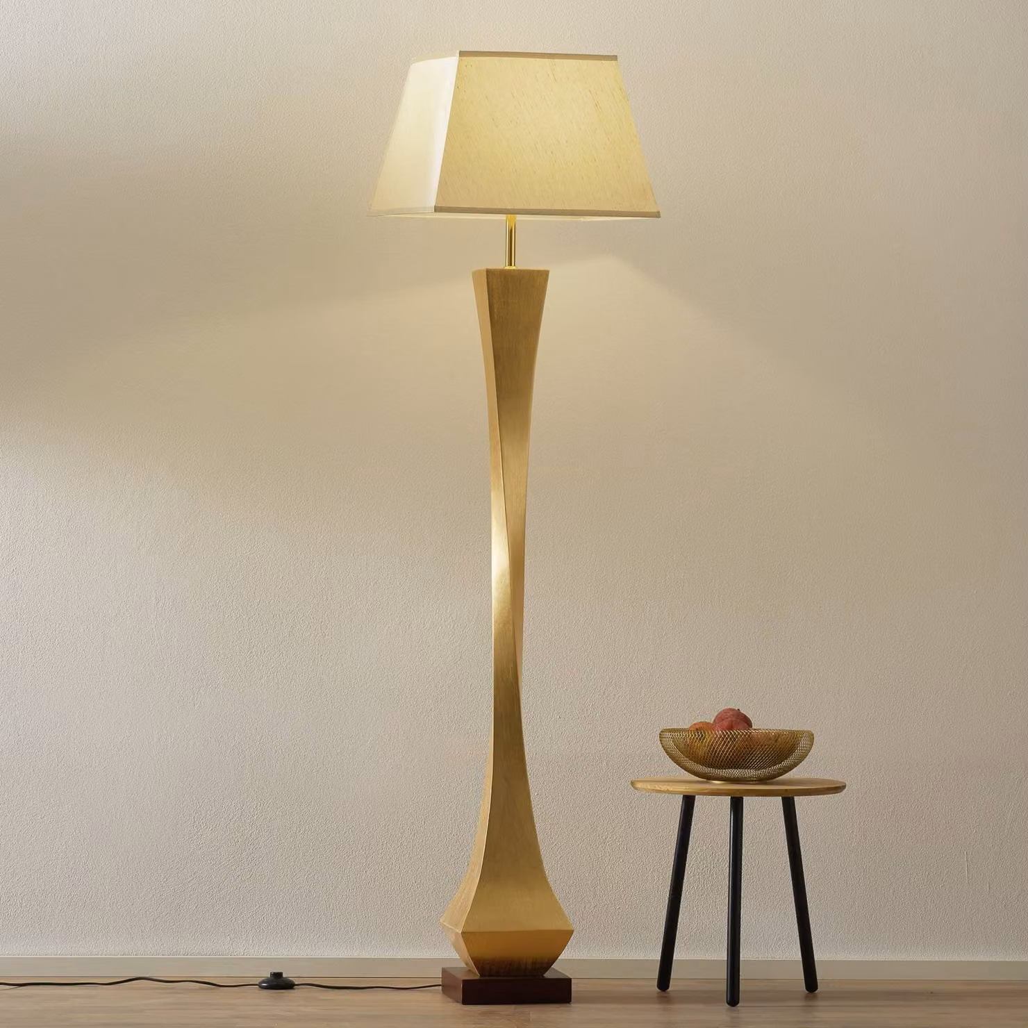 Schuller Valencia Lampada da terra Deco, Ottone / Oro, Soggiorno / Sala da pranzo, Metallo, Moderno, Lampada da terra