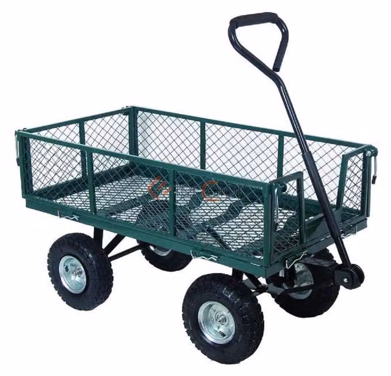 Carrello in acciaio a 4 ruote, con una capacità di carico massima di 300 kg
