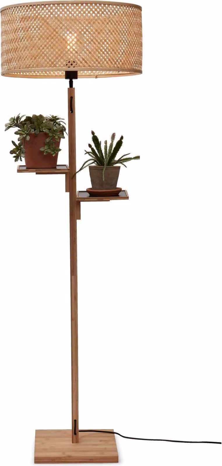 GOOD&MOJO - Lampada da terra Java - Bambù - Ø50x158cm per soggiorno, camera da letto