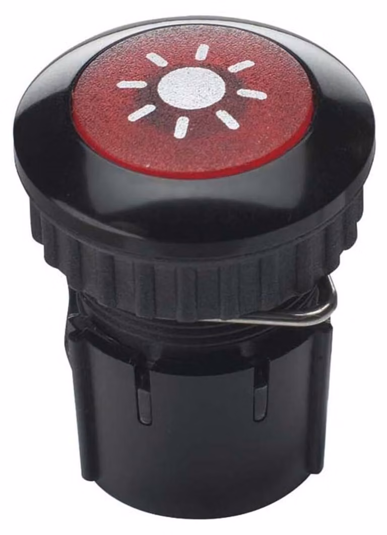 Campana Grothe push round 14,6mm kn.red, manicotto alluminio/sw PROTACT 100 LED