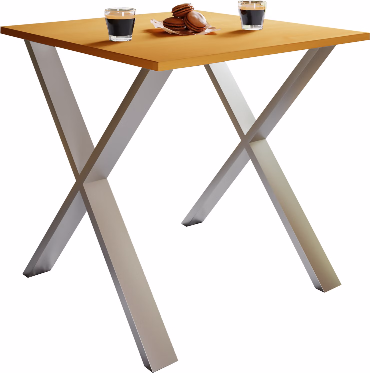 Tavolo da pranzo in legno Premium | H. 76 x W. 80 x D. 50 cm | Tavolo da cucina Tavolo da pranzo Xona X