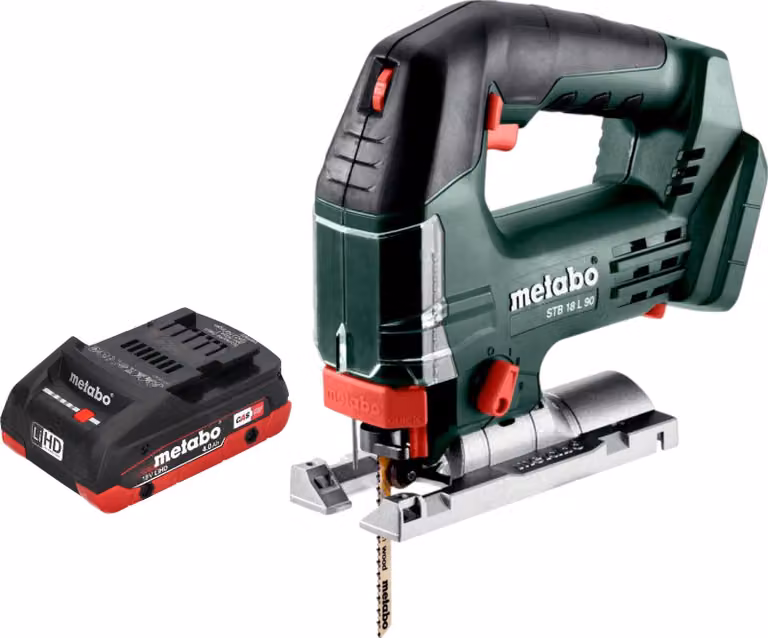Sega alternativa a batteria Metabo STB 18 L 90 18 V 90 mm + 1x batteria LiHD 4,0 Ah - senza caricabatteria