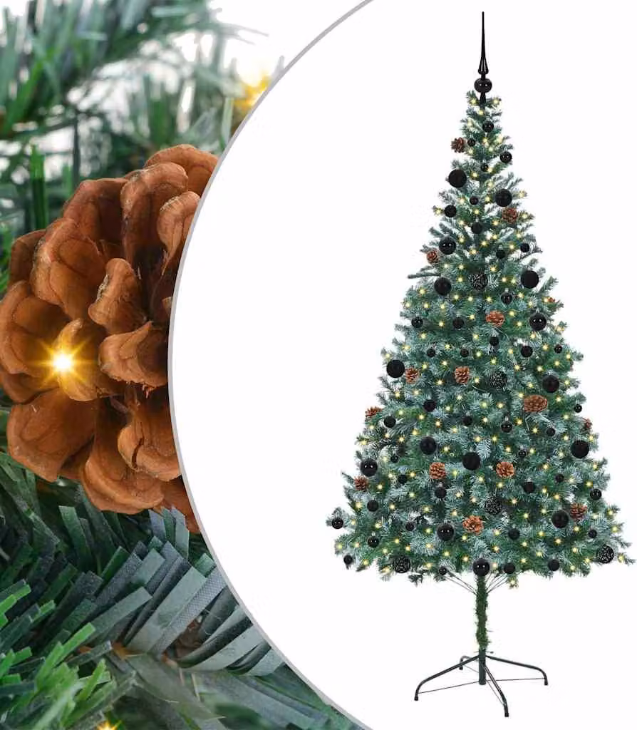 Albero di Natale artificiale Verde 210 cm PVC e Acciaio