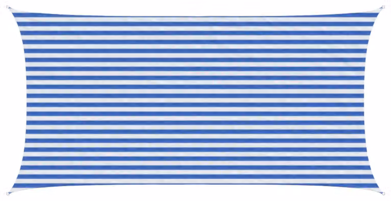 Telo Ombra Blu e Bianco 2,5 x 5 m HDPE