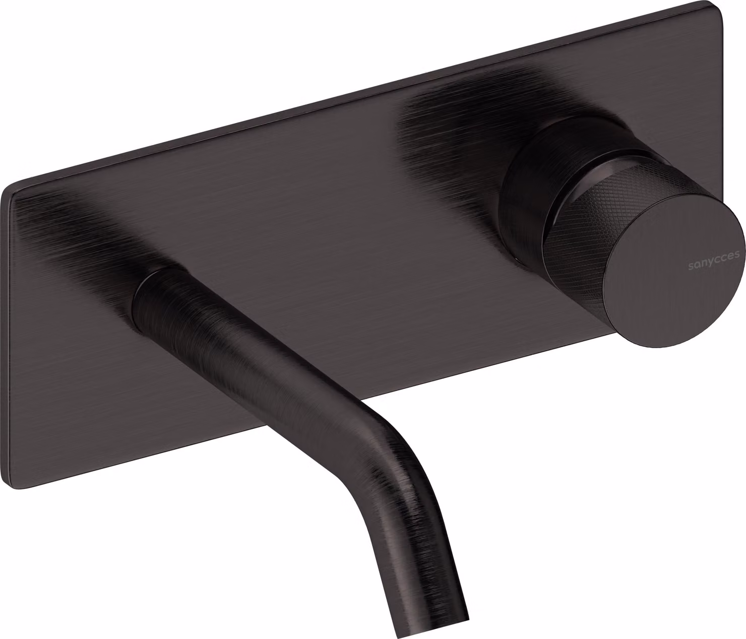SANYCCES LOOP K Miscelatore da incasso per lavabo ColdOpen con sporgenza di 14 cm, nero metallizzato