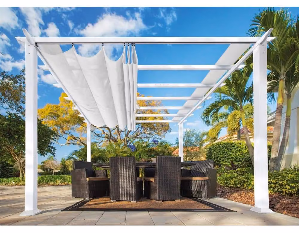 Pergola in alluminio Paragon Outdoor Firenze 1116 Bianco/Bianco 350x505x236 cm