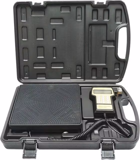 Bilancia elettronica per freon RCS-220C con schermo LCD, capacità 100 kg, colore nero – 1