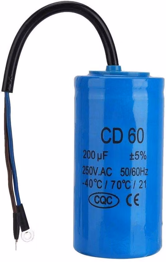 Condensatore - 200uF - Per compressori e motori - 250V - Affidabile accumulo di energia - Componenti di alta qualità - Adatto per diverse applicazioni