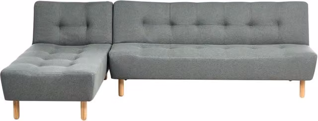 Divano letto angolare modulare 4 posti Chaise Longue reclinabile Verde versione destra