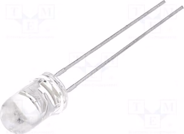 5 emettitori IR da 5 mm, 20 mW, per montaggio su circuito stampato, modello L-53F3C, LED a infrarossi da 940 nm, angolo di emissione di 30°, trasparenti