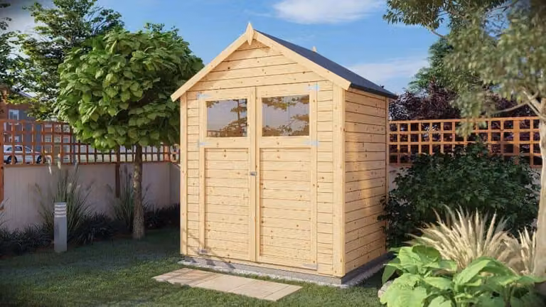Casetta per attrezzi Bertilo Amrum 1: 180 x 121 cm - al naturale - 14 mm
