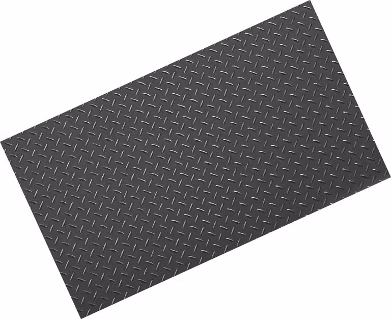 SucceBuy tappetino per garage 1200x2100 mm, tappetino antiscivolo in PVC chiodato, spessore 2,2 mm, tappetino di protezione del pavimento con nastro biadesivo, adatto per magazzini,fitness, rimorchi, nero