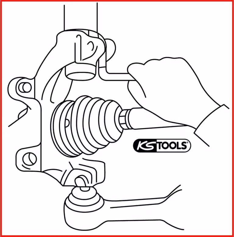 KS TOOLS Divaricatore di flange per il montaggio dei puntoni delle sospensioni - 150.9407