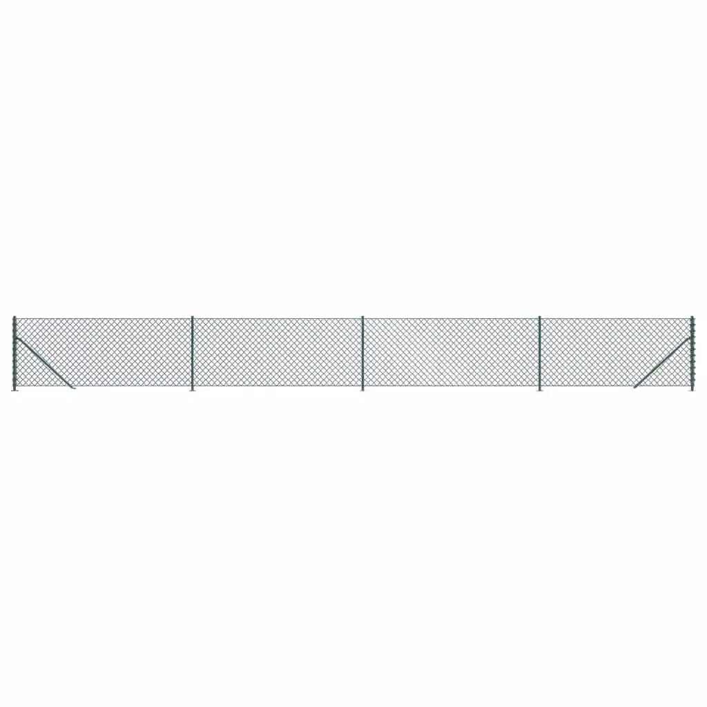 Recinzione a Rete con Flangia Verde 1x10 m