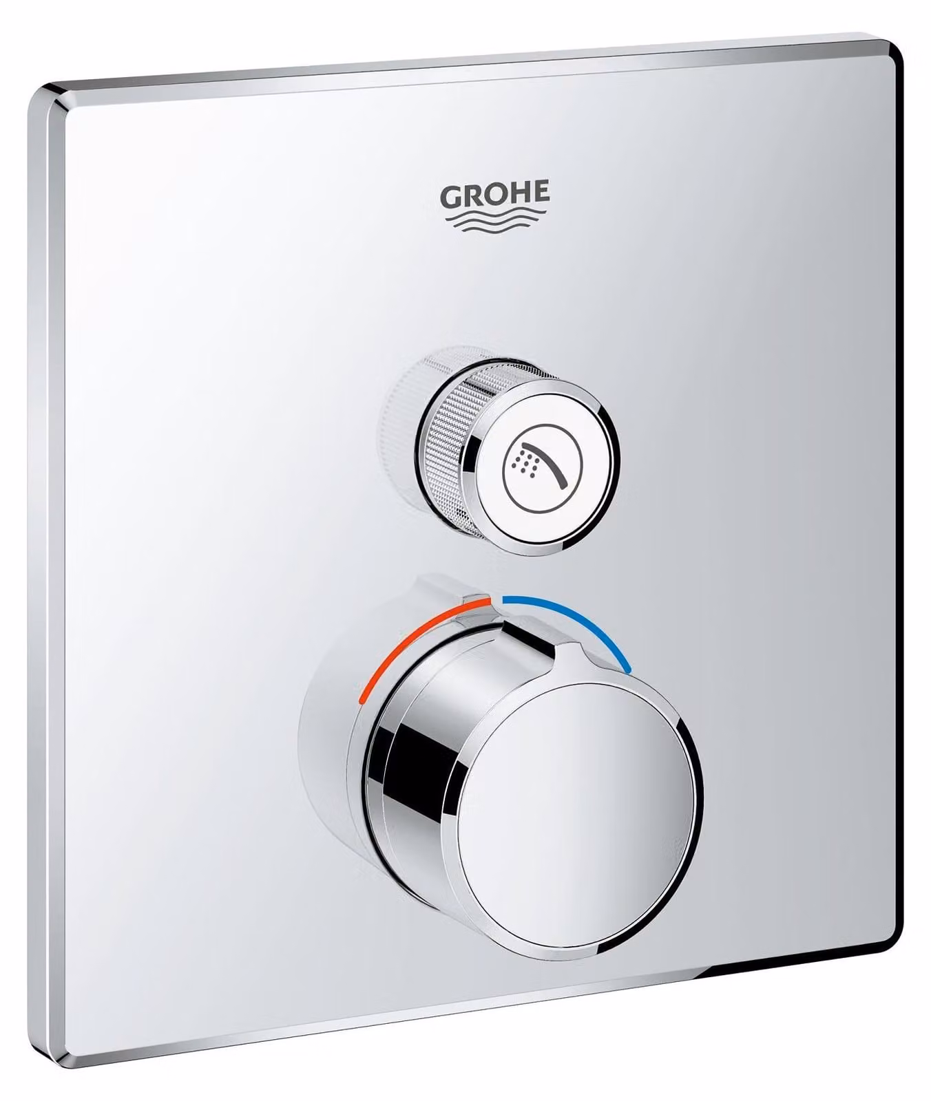 Miscelatore doccia SmartControl, forma quadrata, cromo, da montaggio a parete, confezione singola