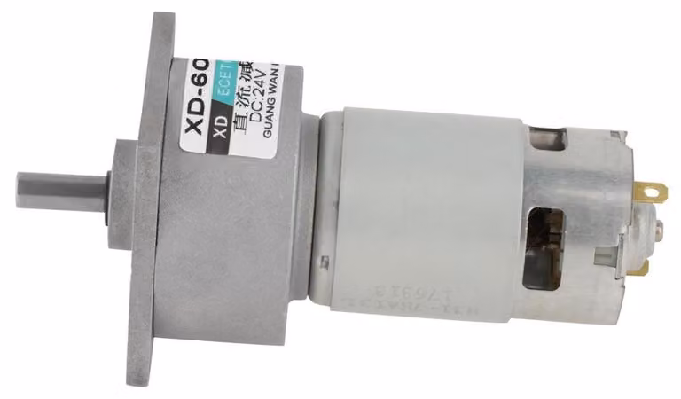 Motore a corrente continua (DC) a 12/24 V, 35 W, con rotazione oraria e antioraria, 150 giri al minuto, con struttura in metallo