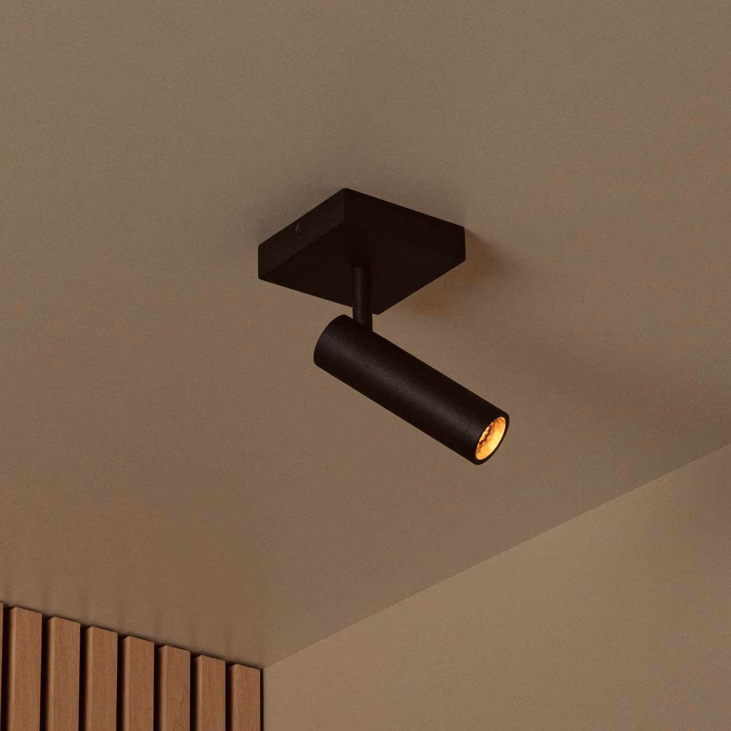Lucide Faretto da soffitto Grado, lunghezza 10 cm, nero, metallo dimmerabile, Nero, Soggiorno / Sala da pranzo, Alluminio, Moderno, Faretto alogeno