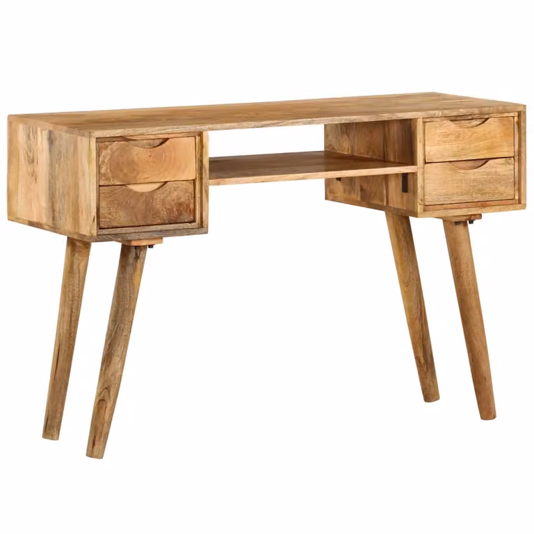 Maison Exclusive - Scrivania in legno massello di mango, dimensioni 115x47x76 cm