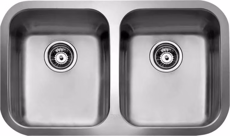 Teka BE 2C 780, Lavello a colonna, Rettangolare, Acciaio inox, Acciaio inox, 2 vasche, 400 x 340 mm