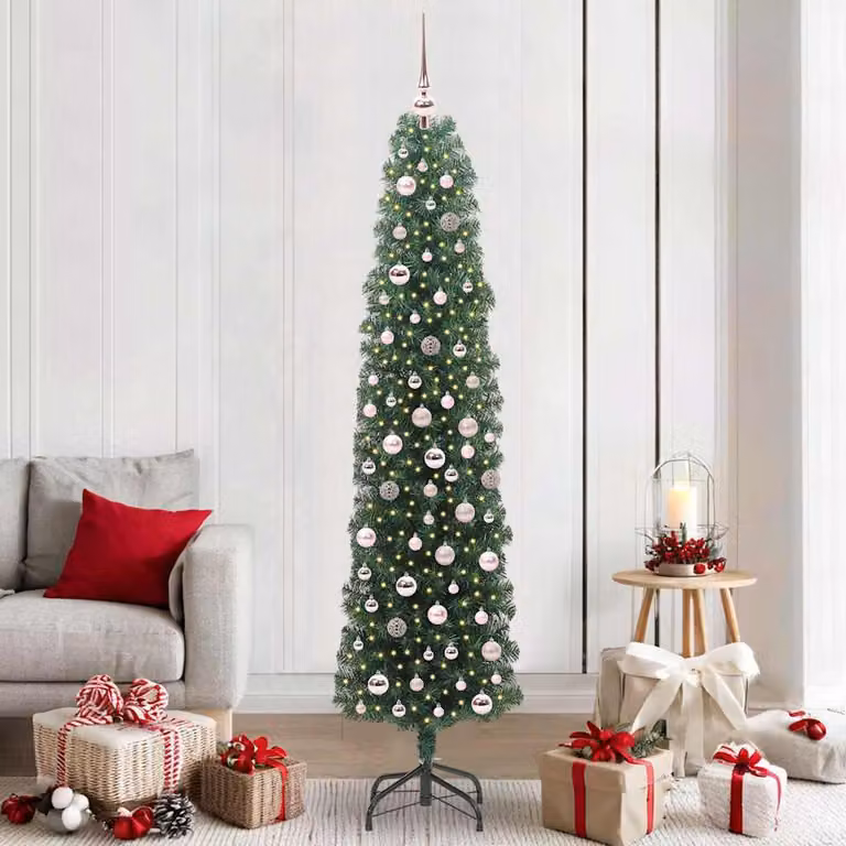 Maison Exclusive - Albero di Natale artificiale con 300 LED e supporto, verde, 210 cm