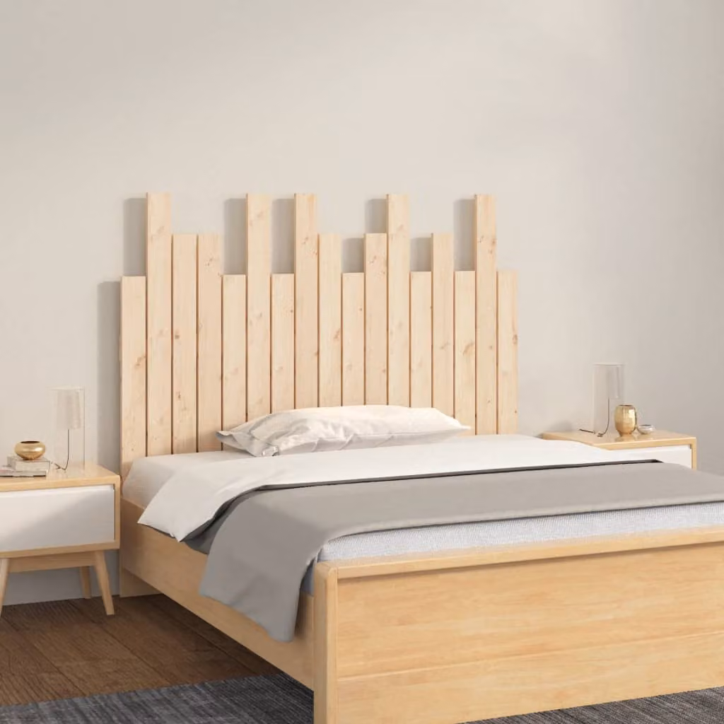 Testiera da parete vidaXL in legno massello di pino, L 108 x P 3 x H 80 cm