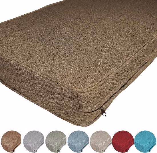 Panchina da giardino - Comoda seduta - Facile da pulire - 90x140x8 cm - Beige
