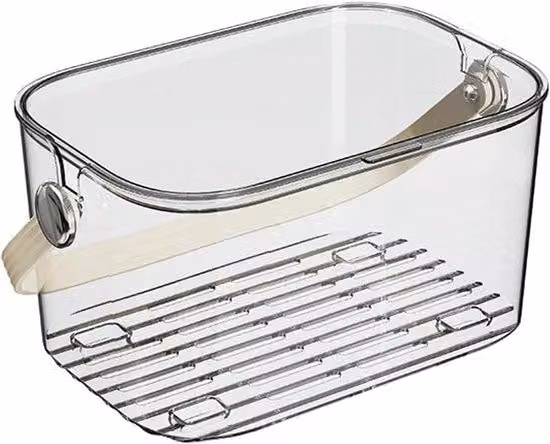 2 pezzi di contenitori per articoli da bagno e doccia. Contenitori per articoli da bagno e doccia con maniglia. Piccolo contenitore in plastica per articoli da bagno e doccia, ideale per il bagno e il WC
