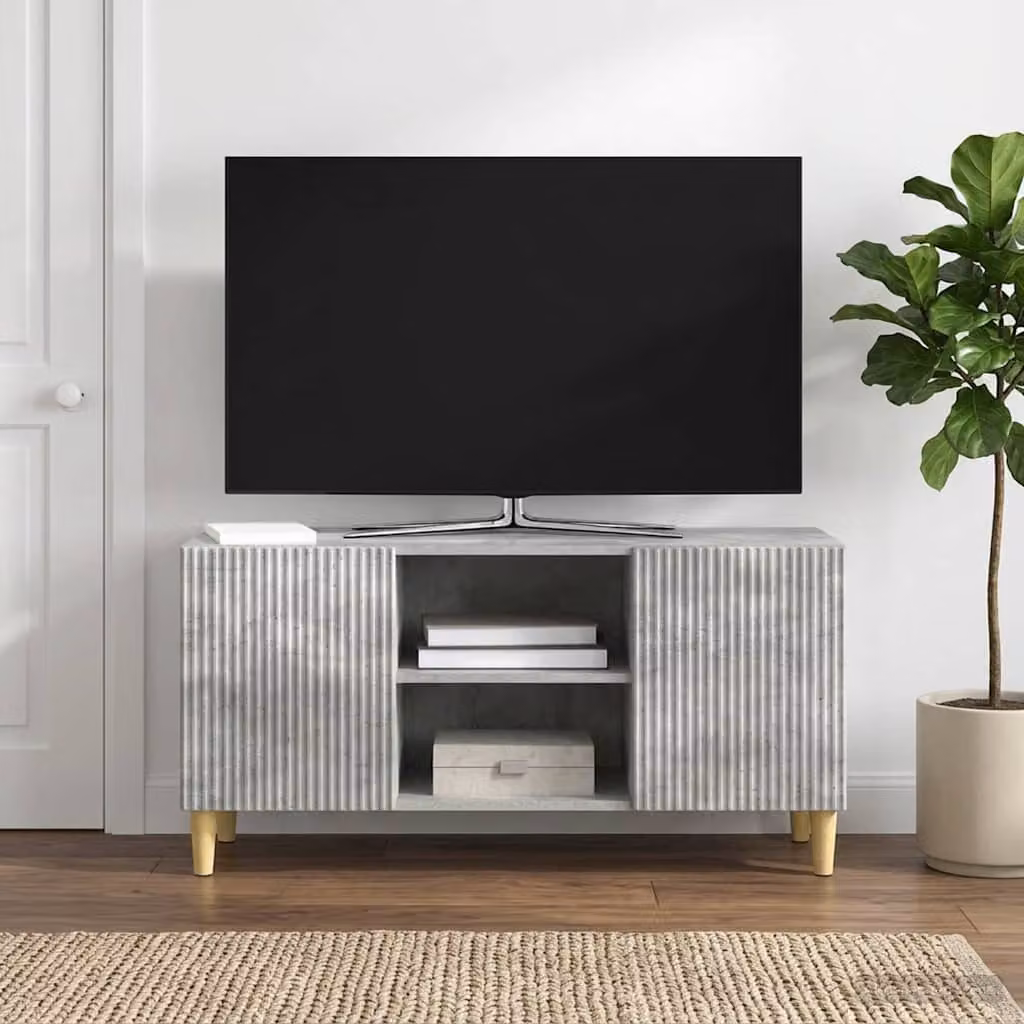 Mobile TV vidaXL Grigio Cemento L: 102 cm, P: 34,5 cm, H: 50 cm