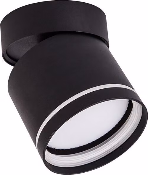 Moderno faretto decorativo da soffitto, orientabile, nero, 8 cm di diametro, Ø8,2 cm, 1xGX53 7W, KENDAL Light Prestige
