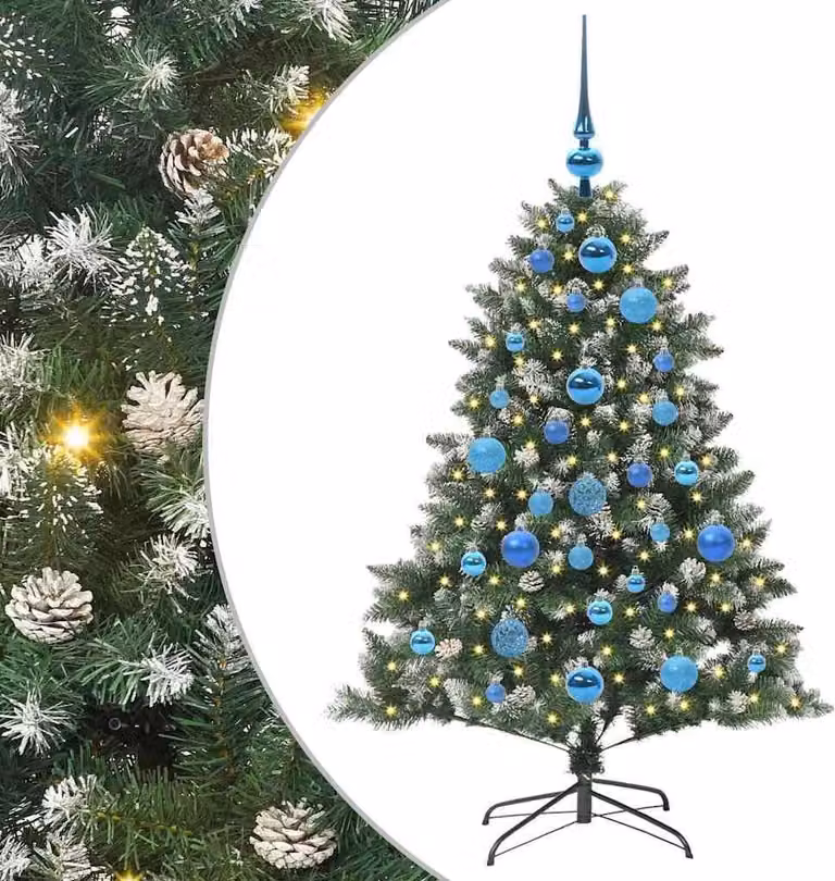 Albero di Natale artificiale con 150 LED Verde 120 cm