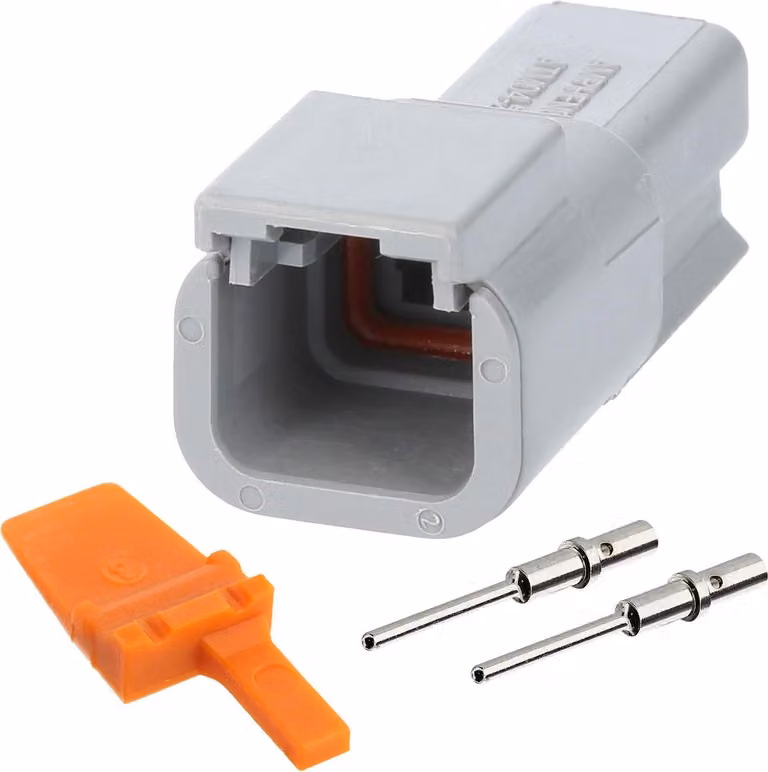 Amphenol AS-2SM 108 SET Connettore cavo serie ATM Pin, 2 poli, connessione a crimpare Diametro isolamento 1,35 mm - 3,05 mm,